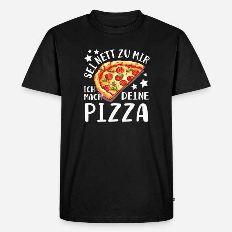 PIzza Bäcker Pizzaiolo - Männer Premium Bio T-Shirt - Schwarz