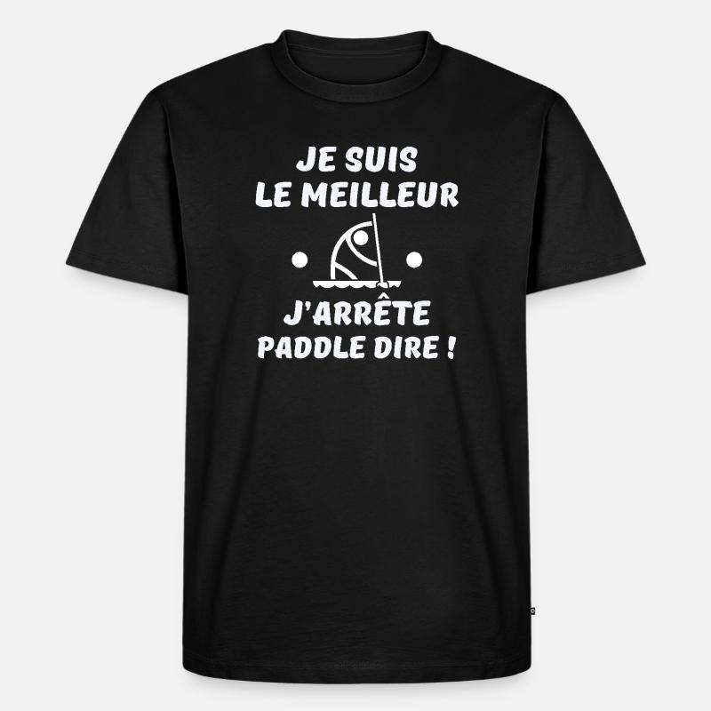 paddle, paddle board, paddle - Men's Premium Organic T-Shirt - black