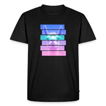 Alpaga - T-shirt Premium bio Homme - noir - Devant - Nico (187cm)