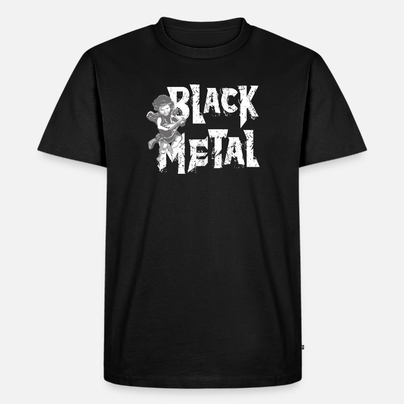 BLACK METAL - Männer Premium Bio T-Shirt - Schwarz