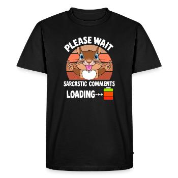 Funny Squirrels - Men's Premium Organic T-Shirt - black - Front - Nico (187cm)
