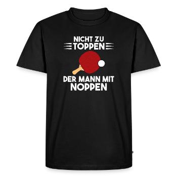 Lustiges Noppen Tischtennisspieler Geschenk - Männer Premium Bio T-Shirt - Schwarz - Vorne - Nico (187cm)