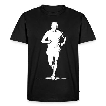 Joggers - Men's Premium Organic T-Shirt - black - Front - Nico (187cm)
