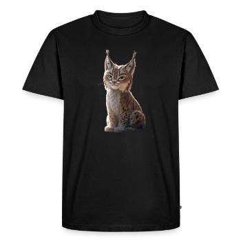 Lynx Chat sauvage Grands chats Chats Mignon Lynx - T-shirt Premium bio Homme - noir - Devant - Nico (187cm)