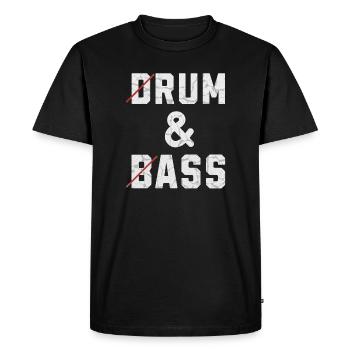 Drum and bass - rhum et cul - T-shirt Premium bio Homme - noir - Devant - Nico (187cm)