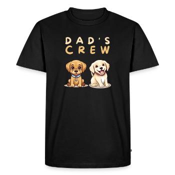 Dad's Crew: Puppy Pals - Men's Premium Organic T-Shirt - black - Front - Nico (187cm)