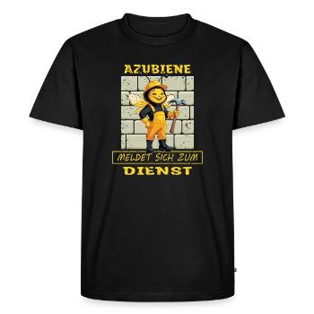 Trainee craftswoman - Men's Premium Organic T-Shirt - black - Front - Nico (187cm)