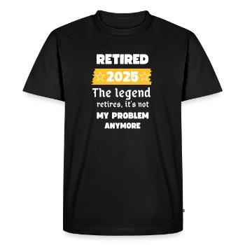 T-shirt Legend 2025 retiré - T-shirt Premium bio Homme - noir - Devant - Nico (187cm)