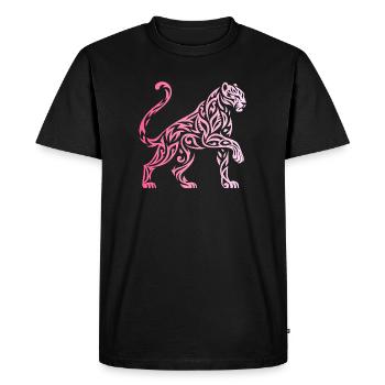 Gradient Tribal Panther - Men's Premium Organic T-Shirt - black - Front - Nico (187cm)