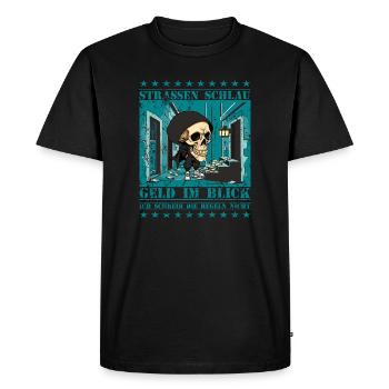 Crâne de rue - T-shirt Premium bio Homme - noir - Devant - Nico (187cm)