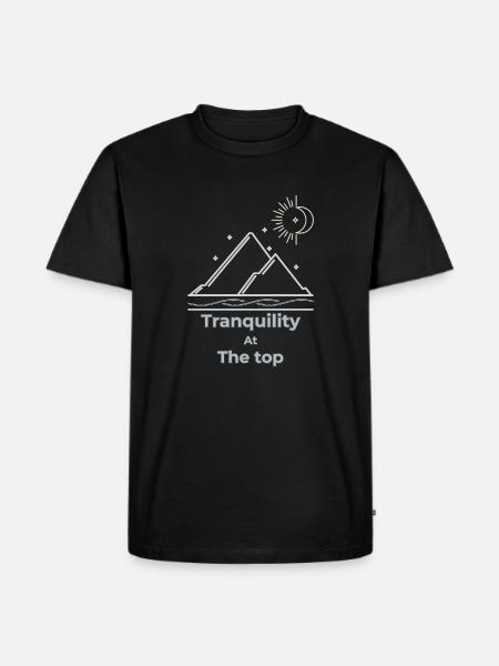 Tranquillité au sommet slow living - T-shirt Premium bio Homme - noir