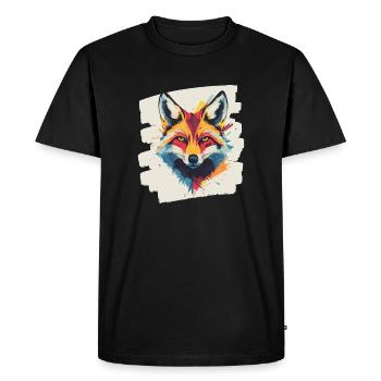Renard - T-shirt Premium bio Homme - noir - Devant - Nico (187cm)