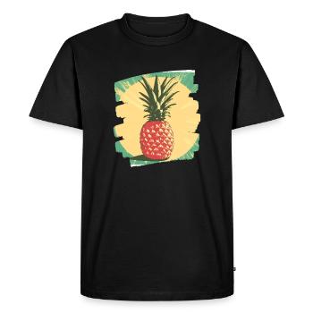Pineapple - Men's Premium Organic T-Shirt - black - Front - Nico (187cm)