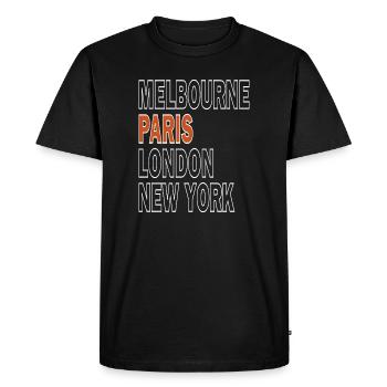 Grand tournoi de tennis à Paris - T-shirt Premium bio Homme - noir - Devant - Nico (187cm)