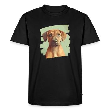Rhodesian Ridgeback - Men's Premium Organic T-Shirt - black - Front - Nico (187cm)