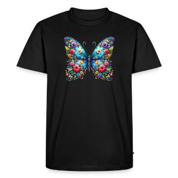 Papillon - T-shirt Premium bio Homme - noir - Devant - Nico (187cm)