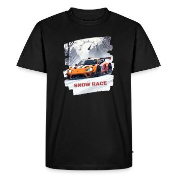 SNOW RACE - Men's Premium Organic T-Shirt - black - Front - Nico (187cm)