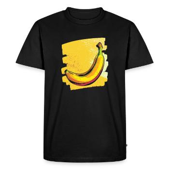 Banane - T-shirt Premium bio Homme - noir - Devant - Nico (187cm)