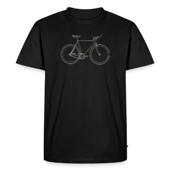 Minimal Bicycle Line Art - Men's Premium Organic T-Shirt - black - Front - Nico (187cm)