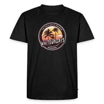 Whitsundays Australie Palmiers Design - T-shirt Premium bio Homme - noir - Devant - Nico (187cm)