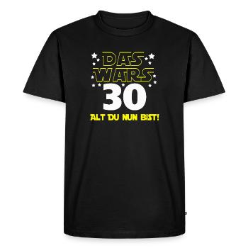 30ème anniversaire , 30 Ça y est Vieux tu es maintenant ! - T-shirt Premium bio Homme - noir - Devant - Nico (187cm)