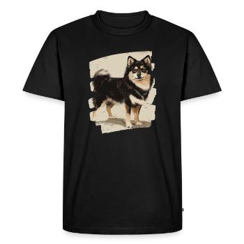 Laponie finlandaise - T-shirt Premium bio Homme - noir - Devant - Nico (187cm)