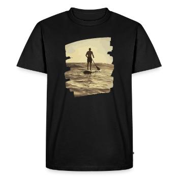 Stand-up paddle SUP - T-shirt Premium bio Homme - noir - Devant - Nico (187cm)