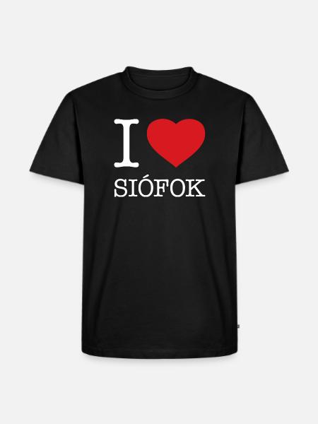 I LOVE SIOFOK - Men's Premium Organic T-Shirt - black