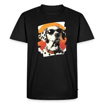 Dalmate - T-shirt Premium bio Homme - noir - Devant - Nico (187cm)
