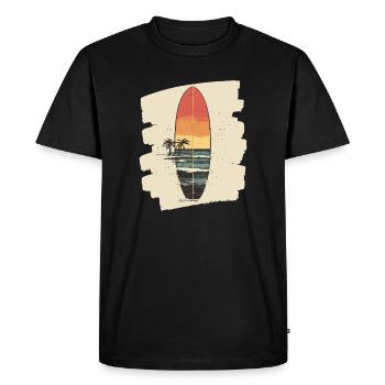 Planche de surf - T-shirt Premium bio Homme - noir - Devant - Nico (187cm)
