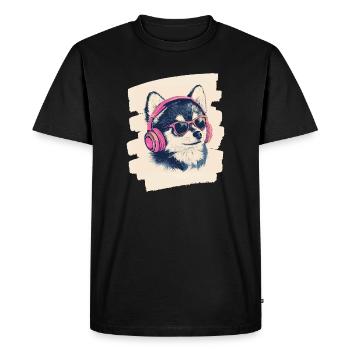 Pomsky - Men's Premium Organic T-Shirt - black - Front - Nico (187cm)