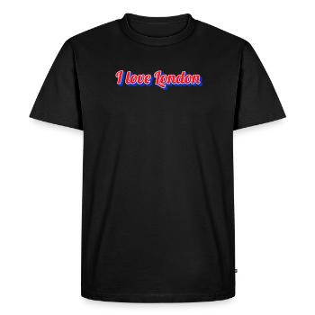 J’adore le scénario londonien - T-shirt Premium bio Homme - noir - Devant - Nico (187cm)