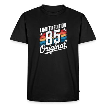 Limited Edition 85 Retro 40th Birthday 1985 Design - T-shirt Premium bio Homme - noir - Devant - Nico (187cm)