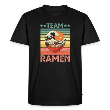 Nouilles ramen - T-shirt Premium bio Homme - noir - Devant - Nico (187cm)
