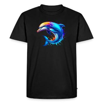 Dauphin - T-shirt Premium bio Homme - noir - Devant - Nico (187cm)