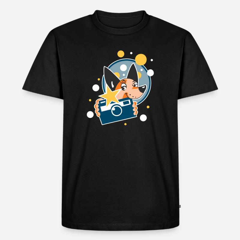 Hundefotograf - Männer Premium Bio T-Shirt - Schwarz