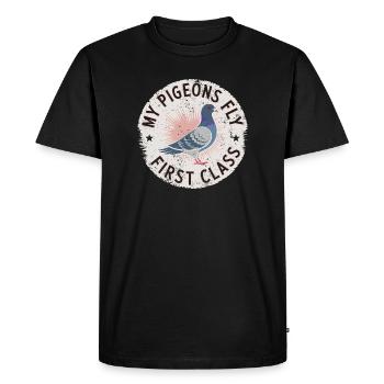 Pigeon Fancier Racing Pigeons Pigeons Shirt - Men's Premium Organic T-Shirt - black - Front - Nico (187cm)