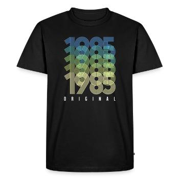 Concentric Year Rings 1965 2015 - Men's Premium Organic T-Shirt - black - Front - Nico (187cm)