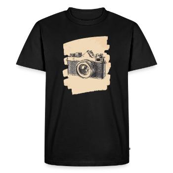 Appareil photo Photographe Photo - T-shirt Premium bio Homme - noir - Devant - Nico (187cm)