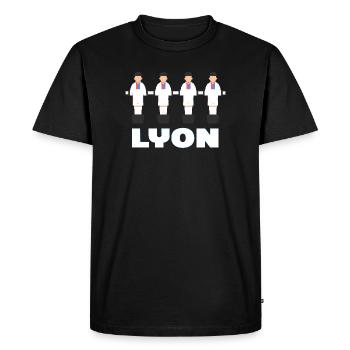 Lyon - T-shirt Premium bio Homme - noir - Devant - Nico (187cm)