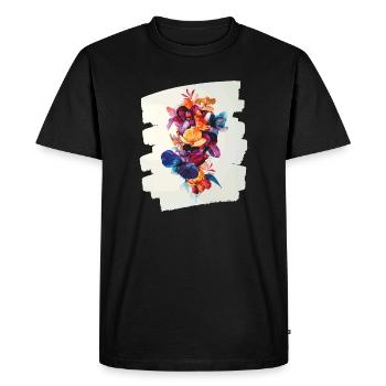 Spring Spring Beginning Flower Flowers - Men's Premium Organic T-Shirt - black - Front - Nico (187cm)