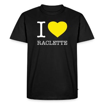 J’ADORE LA RACLETTE - T-shirt Premium bio Homme - noir - Devant - Nico (187cm)