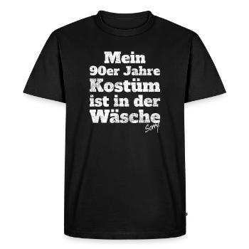 Mon costume des années 90 dans la soirée à thème de la lingerie - T-shirt Premium bio Homme - noir - Devant - Nico (187cm)
