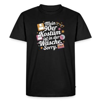 Mon costume des années 90 dans la soirée à thème de la lingerie - T-shirt Premium bio Homme - noir - Devant - Nico (187cm)
