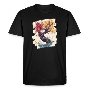 Spring Spring Beginning Flower Flowers - Men's Premium Organic T-Shirt - black - Front - Nico (187cm)