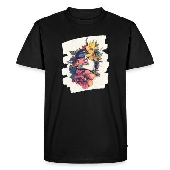 Spring Spring Beginning Flowers - Men's Premium Organic T-Shirt - black - Front - Nico (187cm)
