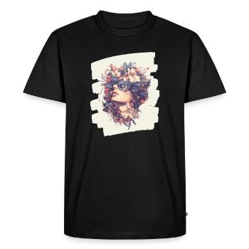 Spring Spring Beginning Flowers - Men's Premium Organic T-Shirt - black - Front - Nico (187cm)