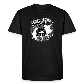 Mom Mode On – Sleep Mode Off - Men's Premium Organic T-Shirt - black - Front - Nico (187cm)