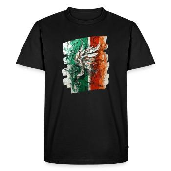 Drapeau italien Italie - T-shirt Premium bio Homme - noir - Devant - Nico (187cm)