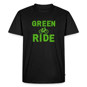 GREEN RIDE - T-shirt Premium bio Homme - noir - Devant - Nico (187cm)